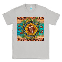 Moon Dust football leopard turquoise sunflower Classic Tee - JahusDesignShop