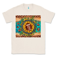 Natural football leopard turquoise sunflower Classic Tee - JahusDesignShop