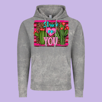 Stuck On You Cactus Vintage Hoodie Designed By Ranaportraitstore