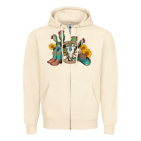 Sandshell wheel bull skull western cowboy Zipper Hoodie - AdoDesignShop