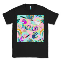 Black hello kindergarten seamless pattern Classic Tee - BundleAndBundleShop