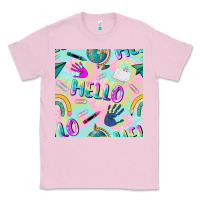 Bubblegum Pink hello kindergarten seamless pattern Classic Tee - BundleAndBundleShop