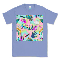 Colony Blue hello kindergarten seamless pattern Classic Tee - BundleAndBundleShop