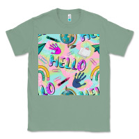 Sage hello kindergarten seamless pattern Classic Tee - BundleAndBundleShop