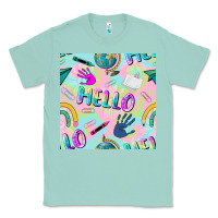 Seafoam hello kindergarten seamless pattern Classic Tee - BundleAndBundleShop