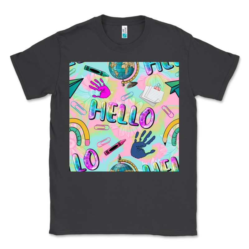 Hello Kindergarten Seamless Pattern Classic Tee by BundleAndBundleShop | Teevron