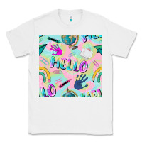White hello kindergarten seamless pattern Classic Tee - BundleAndBundleShop