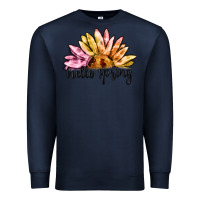 Navy hello spring Premium Sweatshirt - MaliasSmallBusiness