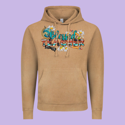 Blessed Teacher Vintage Hoodie Designed By Texasbilliewilder