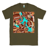 Army Green football leopard cowhide seamless pattern Classic Tee - JahusDesignShop