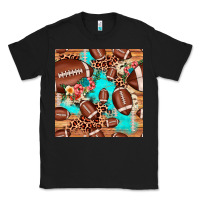 Black football leopard cowhide seamless pattern Classic Tee - JahusDesignShop