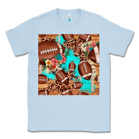 Dusty Blue football leopard cowhide seamless pattern Classic Tee - JahusDesignShop