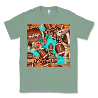 Sage football leopard cowhide seamless pattern Classic Tee - JahusDesignShop