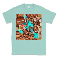 Seafoam football leopard cowhide seamless pattern Classic Tee - JahusDesignShop