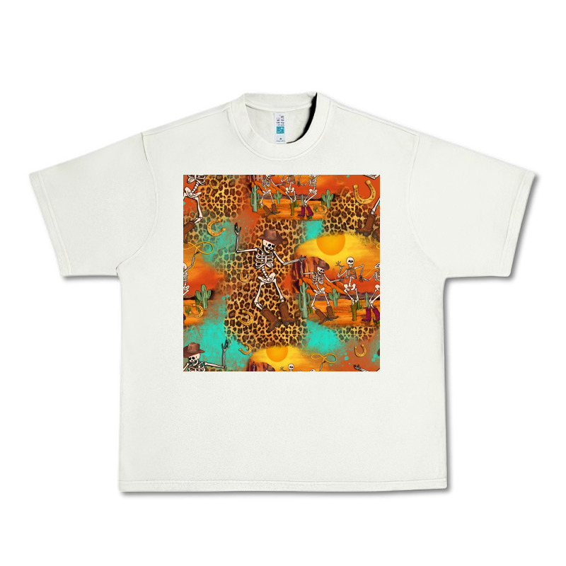 Western Skeleton Seamless Pattern Urban Heavy Tee by HRA Design Shop | Teevron