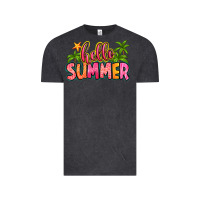 Vintage Black hello summer Vintage Tee - Zillion Design Studio