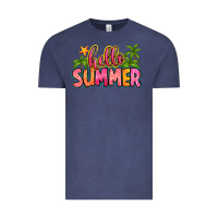 Vintage Denim hello summer Vintage Tee - Zillion Design Studio