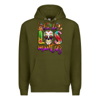 Army Green dia de los muertos Premium Hoodie - LillyAllenDesigns