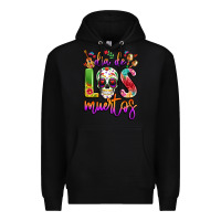 Black dia de los muertos Premium Hoodie - LillyAllenDesigns