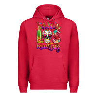 Cardinal dia de los muertos Premium Hoodie - LillyAllenDesigns
