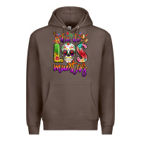 Coffee dia de los muertos Premium Hoodie - LillyAllenDesigns