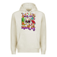 Oatmeal Heather dia de los muertos Premium Hoodie - LillyAllenDesigns