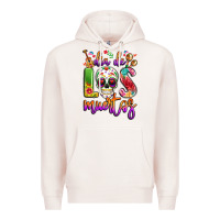 Pale Pink dia de los muertos Premium Hoodie - LillyAllenDesigns