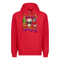 Red dia de los muertos Premium Hoodie - LillyAllenDesigns
