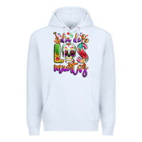 White dia de los muertos Premium Hoodie - LillyAllenDesigns