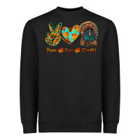 Black peace love thankful Heavyweight Sweatshirt - RanaPortraitStore