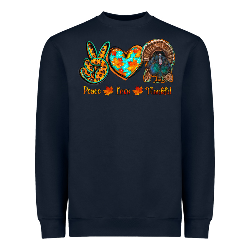 Peace Love Thankful Heavyweight Sweatshirt by RanaPortraitStore | Teevron