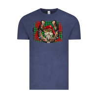 Vintage Denim christmas horseshoe bull skull Vintage Tee - BarkalooDesign