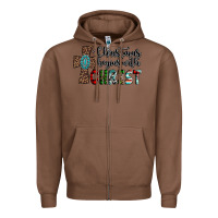 Chestnut christmas begins with christ Zipper Hoodie - AdoDesignShop
