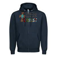 Navy christmas begins with christ Zipper Hoodie - AdoDesignShop