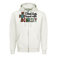 Oatmeal Heather christmas begins with christ Zipper Hoodie - AdoDesignShop