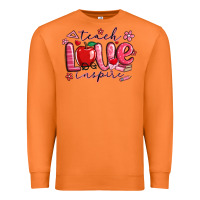 Carrot teach love inspire valentines day Premium Sweatshirt - MaliasSmallBusiness