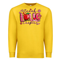 Teach Love Inspire Valentines Day Premium Sweatshirt | Teevron
