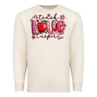 Sandshell teach love inspire valentines day Premium Sweatshirt - MaliasSmallBusiness