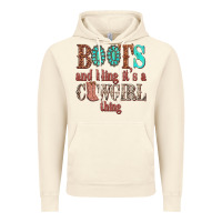 Vintage Artic boots and bling its a cowgirl thing Vintage Hoodie - texasbilliewilder