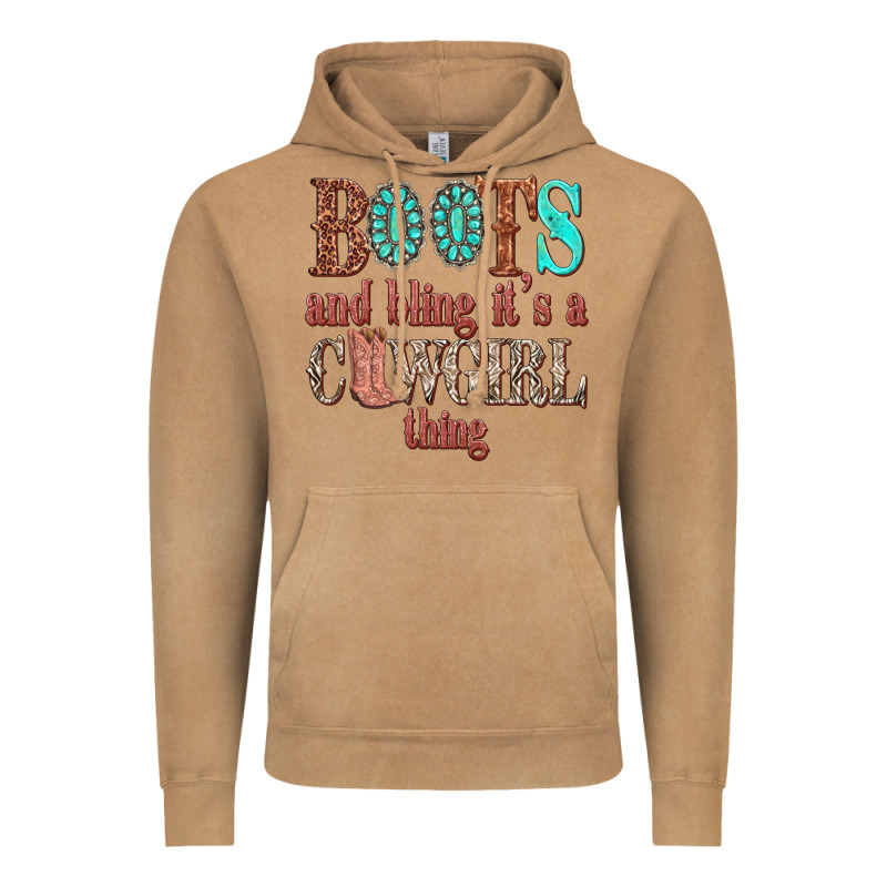Boots And Bling Its A Cowgirl Thing Vintage Hoodie by texasbilliewilder | Teevron