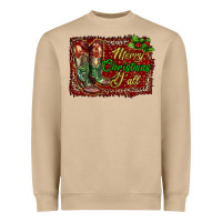 Mushroom merry christmas y'all boots Heavyweight Sweatshirt - RanaPortraitStore