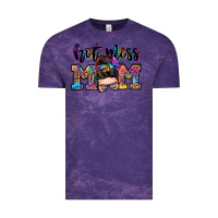 Cloud Purple hot mess mom messy bun Vintage Tee - Zillion Design Studio
