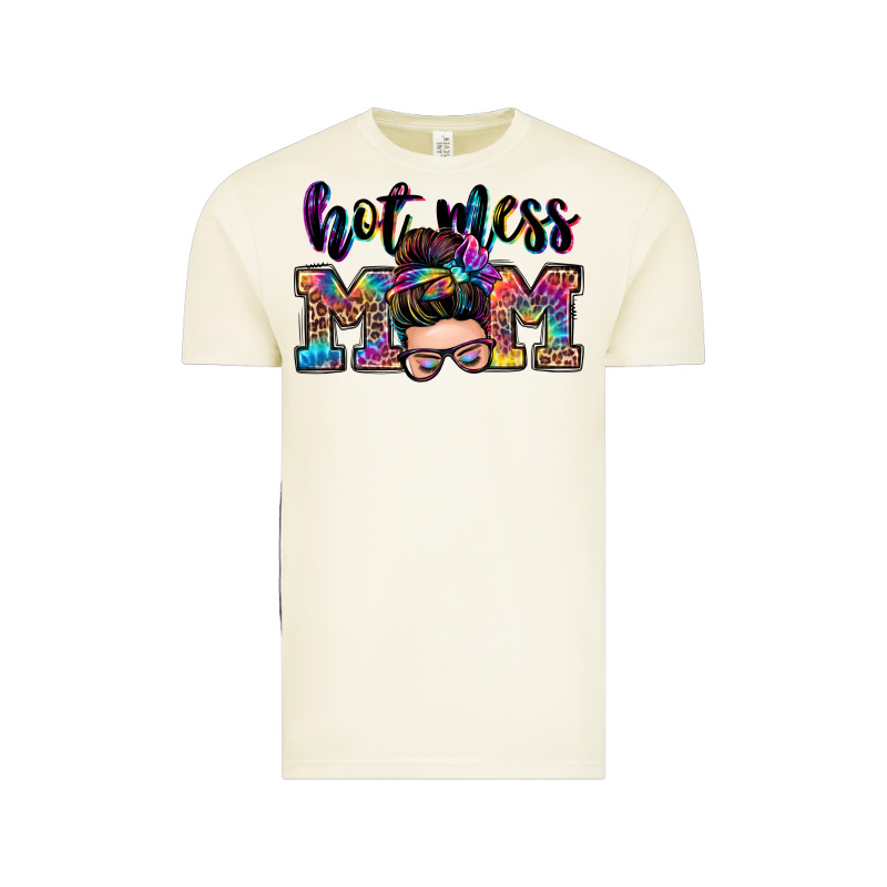 Hot Mess Mom Messy Bun Vintage Tee by Zillion Design Studio | Teevron