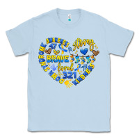 Dusty Blue down syndrome awareness heart Classic Tee - Artiststas