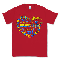 Red down syndrome awareness heart Classic Tee - Artiststas