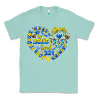 Seafoam down syndrome awareness heart Classic Tee - Artiststas