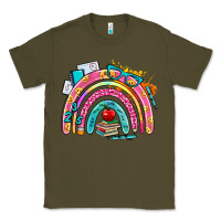 Army Green school rainbow Classic Tee - AdoDesignShop