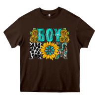 Chocolate Brown boy mom Heavy Core Tee - RacoonDesign