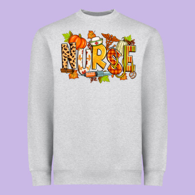 Fall Nurse Heavyweight Sweatshirt Designed By Zillion Design Studio