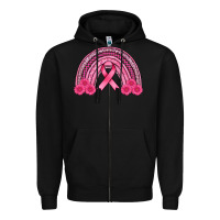 Black breast cancer rainbow Zipper Hoodie - AdoDesignShop